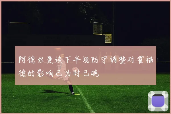 阿德尔曼谈下半场防守调整对霍福德的影响已为时已晚